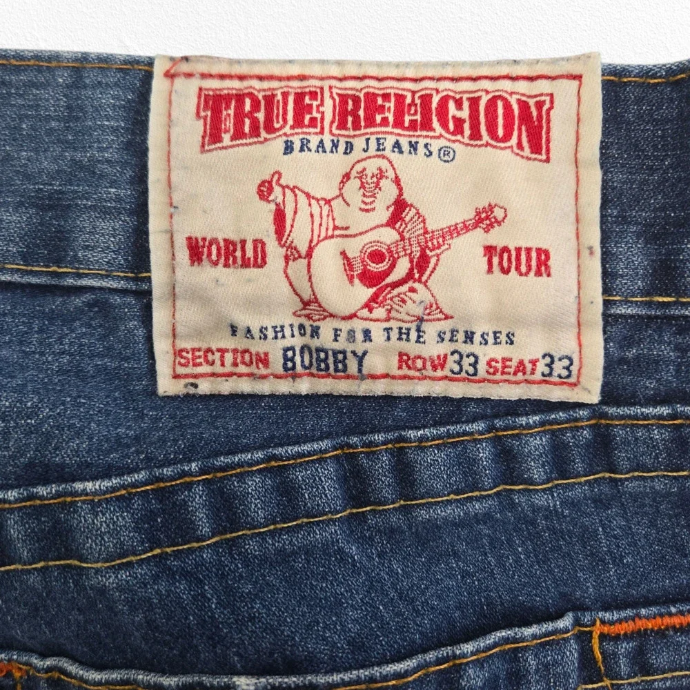 Y2K Vintage True Religion Bobby World Tour Jeans Straight Leg 33 x 33 USA Made